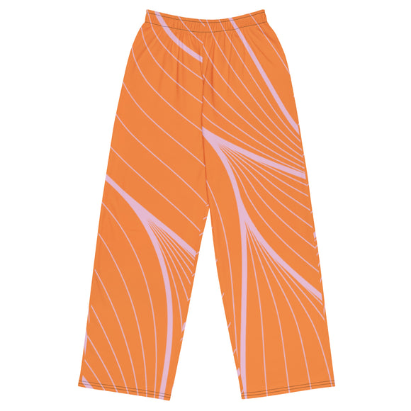Orange Wide-Leg Pants