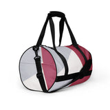 Abstract Pink Gray & White Gym Bag